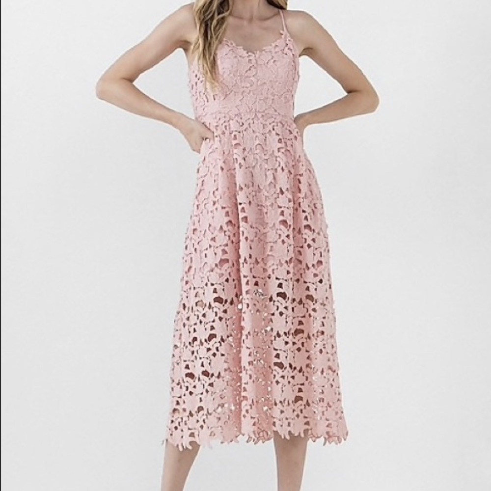 Express NWT Lace Cami Midi Dress